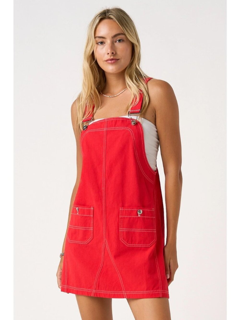 Mittoshop Game Day Mini Overall Dress Red NWT